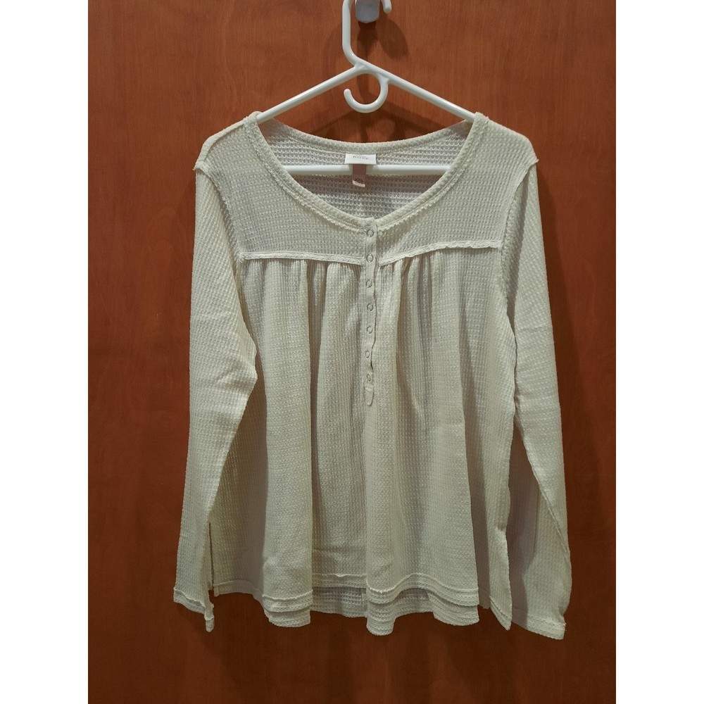 Knox Rose Cream Long-Sleeve Shirt - Size XXL
